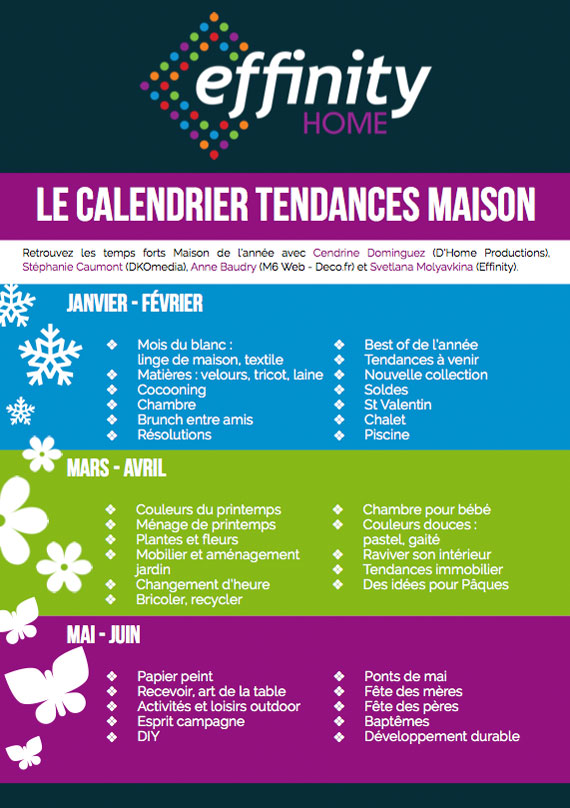 calendrier tendances maison