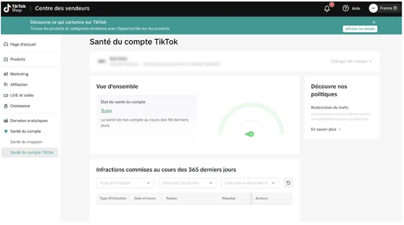 account health rating AHR tiktok shop
